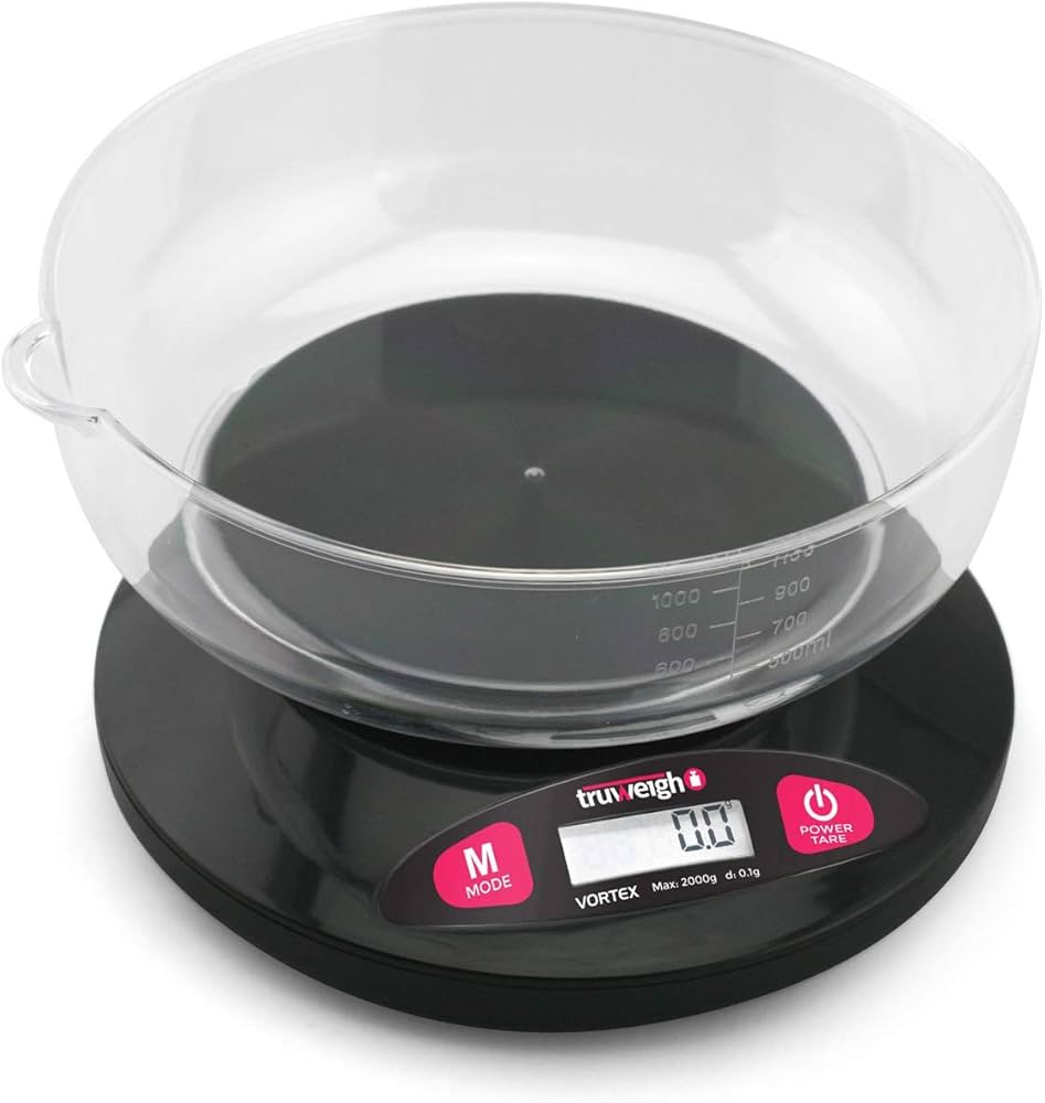 Truweigh Vortex Digital Bowl Scale 2000G X 0.1G - Black