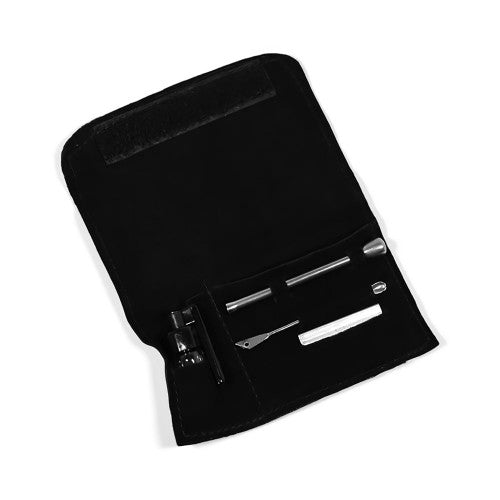 Suede Leather Pouch Pipe Case Pocket Sniffer Kit