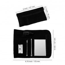 Suede Leather Pouch Pipe Case Pocket Sniffer Kit