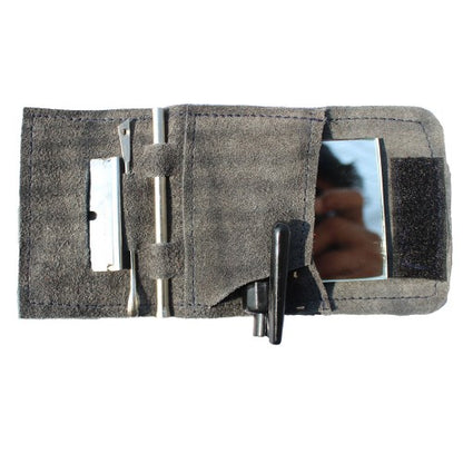 Small Size Suede Leather Pouch Pipe Case Pocket Sniffer Kit