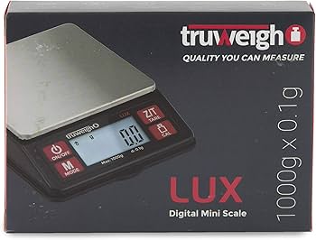 Truweigh Lux Digital Scale - 1000g x 0.1g - Black