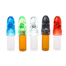 Acrylic & Glass Bullet Sniffer Container Bottle